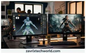 3D modeling workflow showing a detailed character model