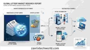 Global lottery market segmentation by format and distribution channel